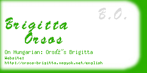 brigitta orsos business card